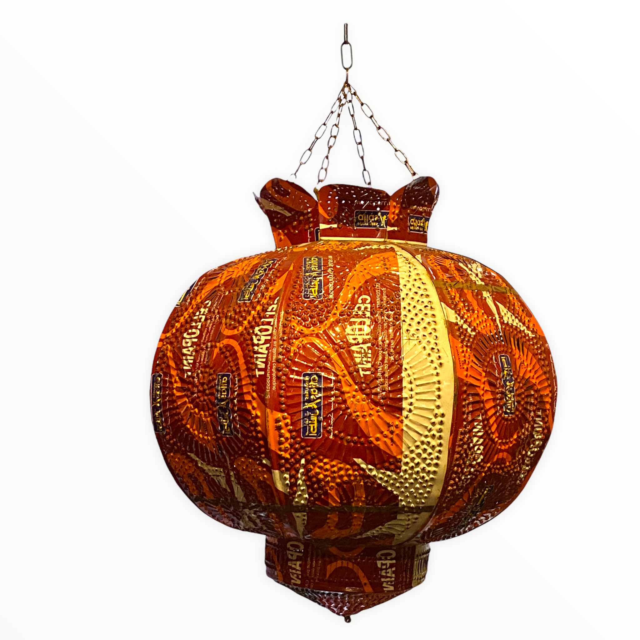 Red and Yellow Hanging Moroccan Lightshade