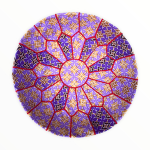 Violet Delight African Wax Pouffe