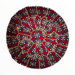 Load image into Gallery viewer, Red and Square Africa Wax Pouffe
