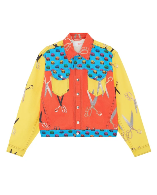 Multicolor sales denim jacket