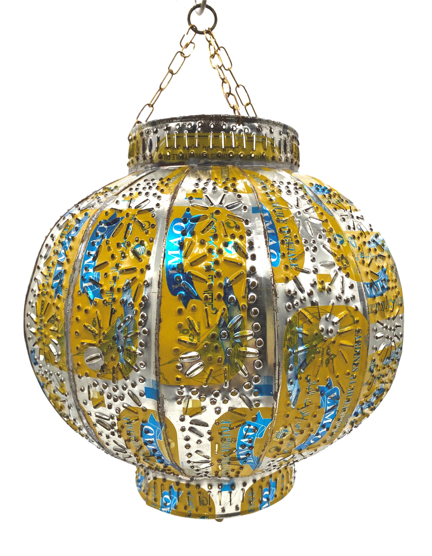 Silver and Yellow Moroccan Lightshade