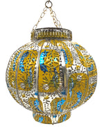 Load image into Gallery viewer, Silver and Yellow Moroccan Lightshade
